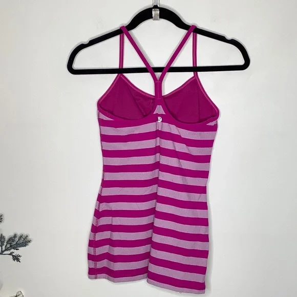 lululemon athletica Pink and Light Pink Striped Tank Top - Picture 4 of 6